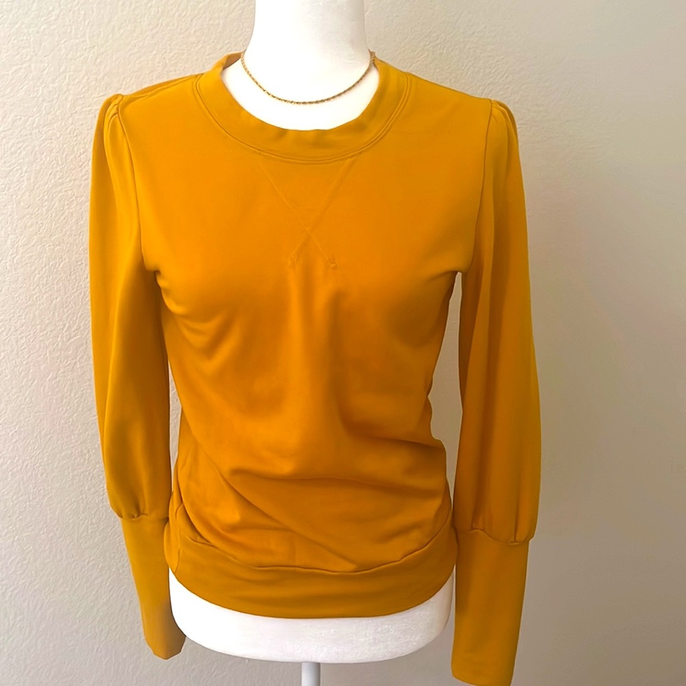 Sophisticated mustard colored blouse by Lauren Conrad